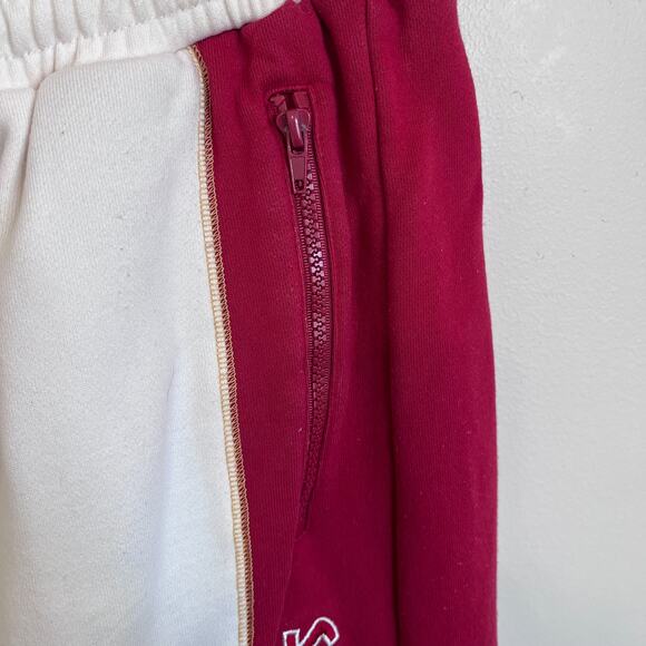 Schott Heavyweight Mens Side Stripe Sweatpants Size 3XL Cream Red Cotton Pull On - Picture 5 of 10